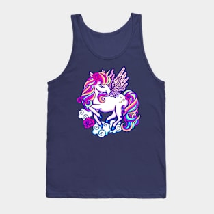 Cute Colorful Pegasus Unicorn Tank Top